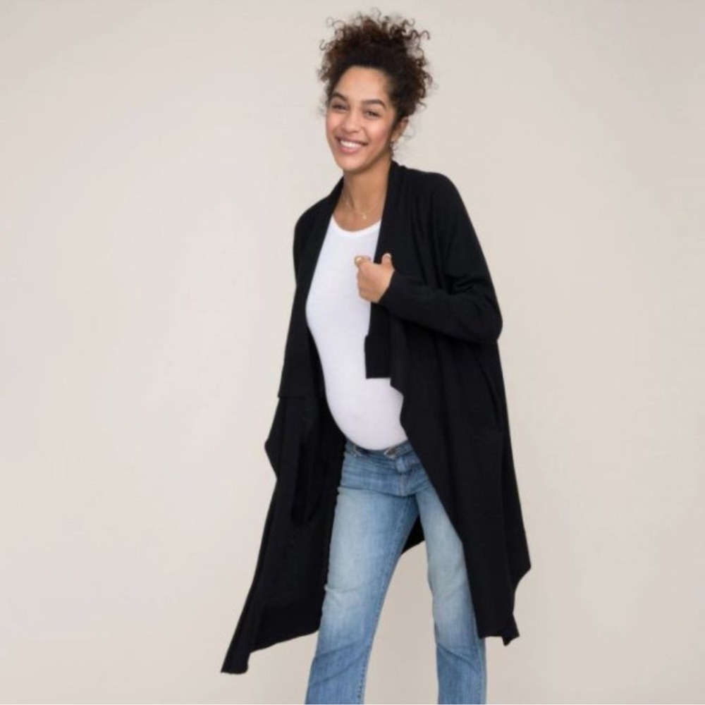 Hatch Cashmere Airplane Cardigan black